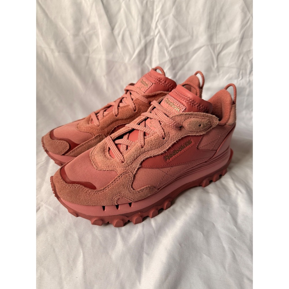 Reebok Cardi B Classic Leather V2 Pink Rose Gold Sneakers GX8559 Womens 8